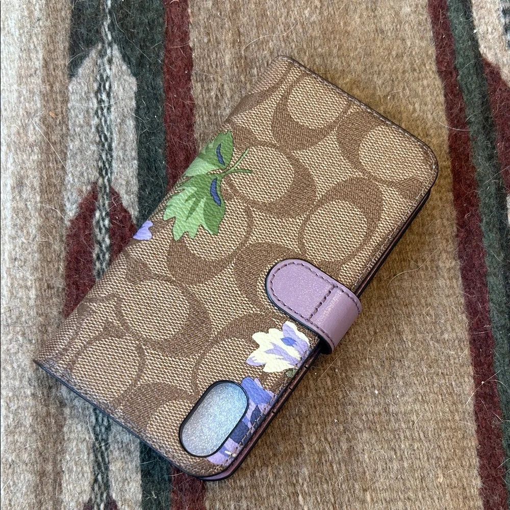 Coach Floral Monogram iPhone XR Case Wallet